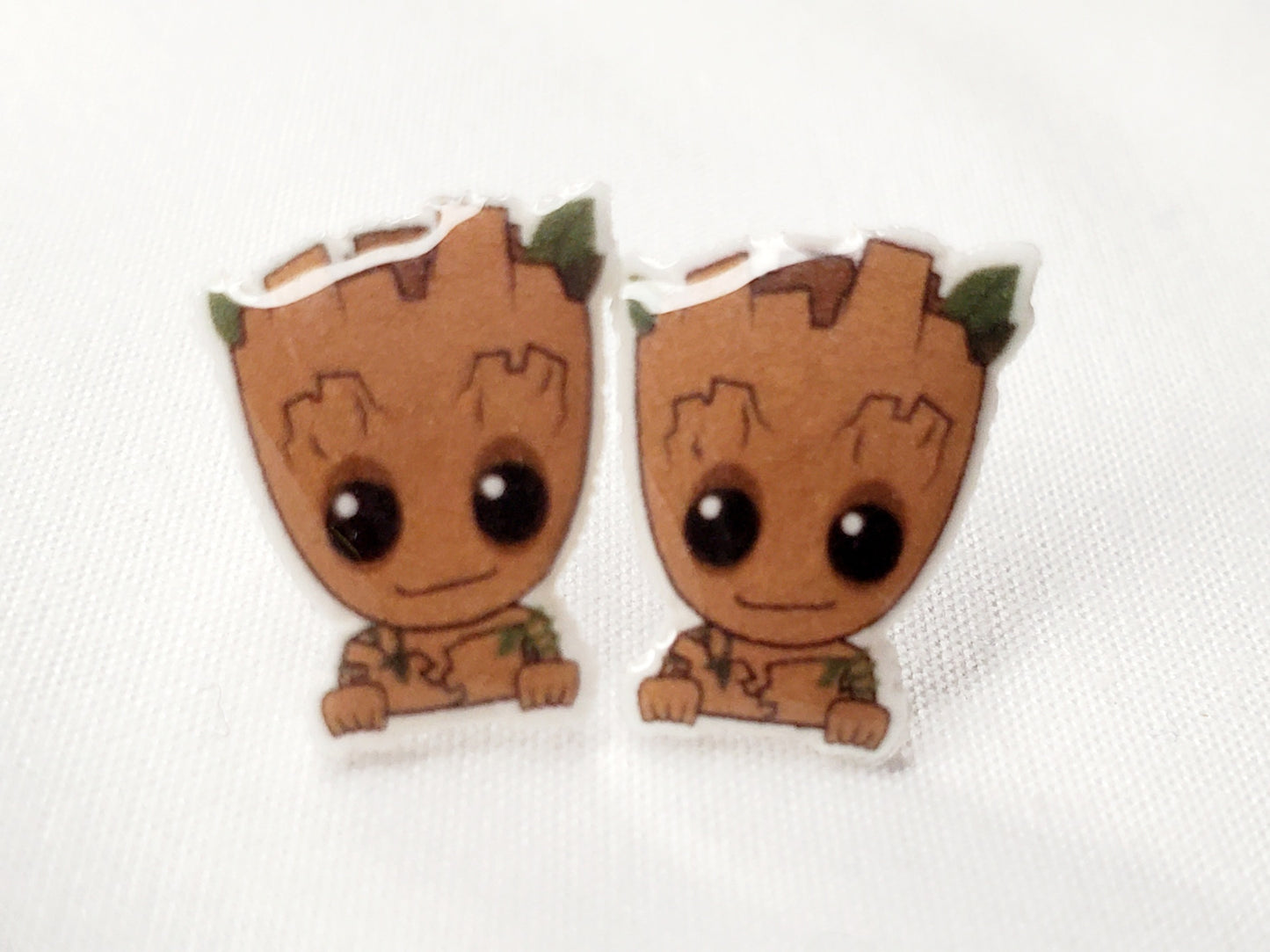 Hand Crafted Baby Groot Earrings