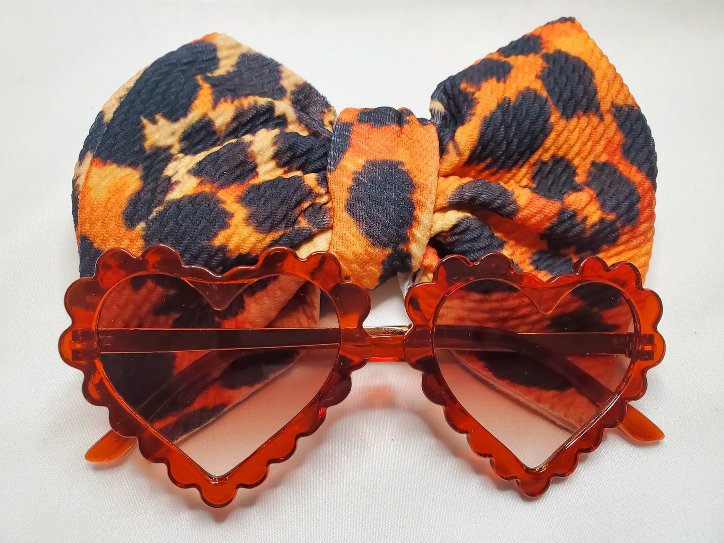 2pc Baby Headwear and Heart Sunglasses